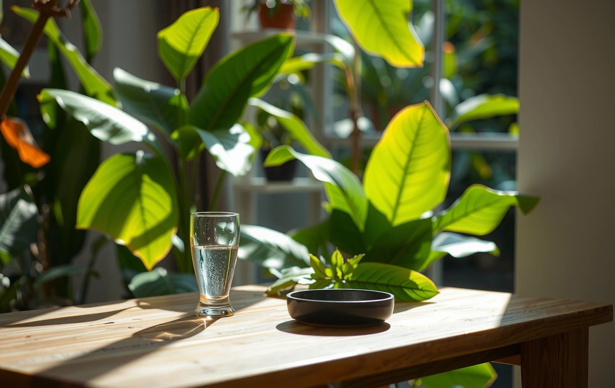 Serene morning wellness atmosphere